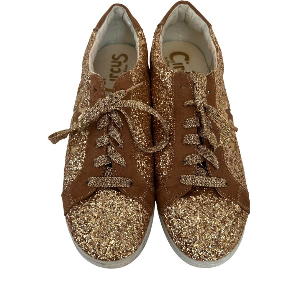 Circus by Sam Edelman Gold Glitter Sneaker Shoes // 8.5 - Picture 5 of 9